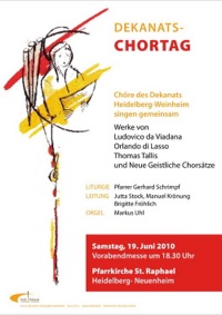 Dekanats-Chortag – St.Raphael Heidelberg